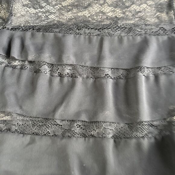 Ann Taylor Mixed Media Lace Witchy Gothcore Layering Top Size Medium - Picture 5 of 8